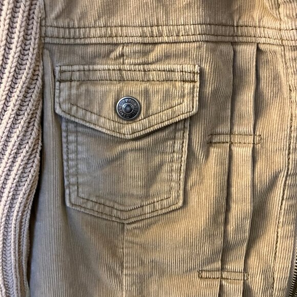 GAP Womens Corduroy Knit Full Zip Tan Jacket Size Small - Picture 6 of 13